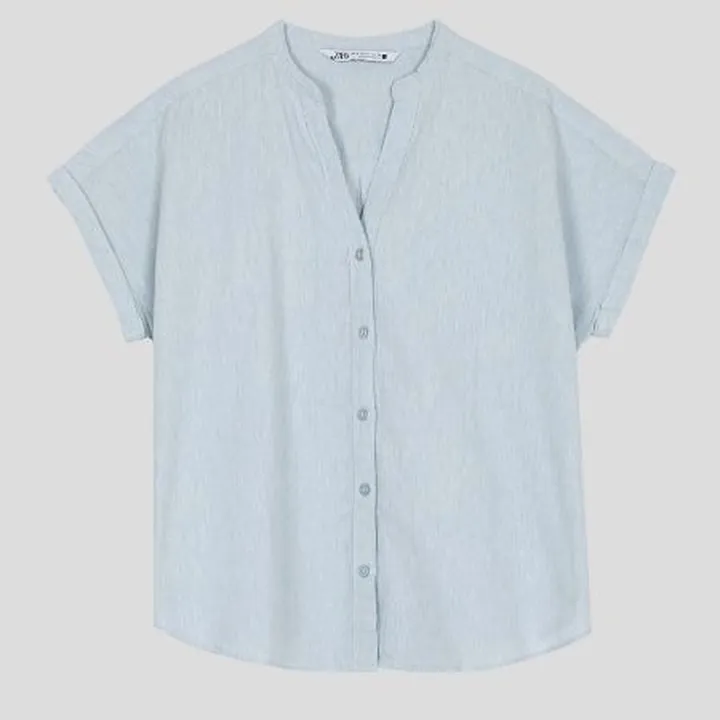 شومیز لینن یقه هفت کیمونو