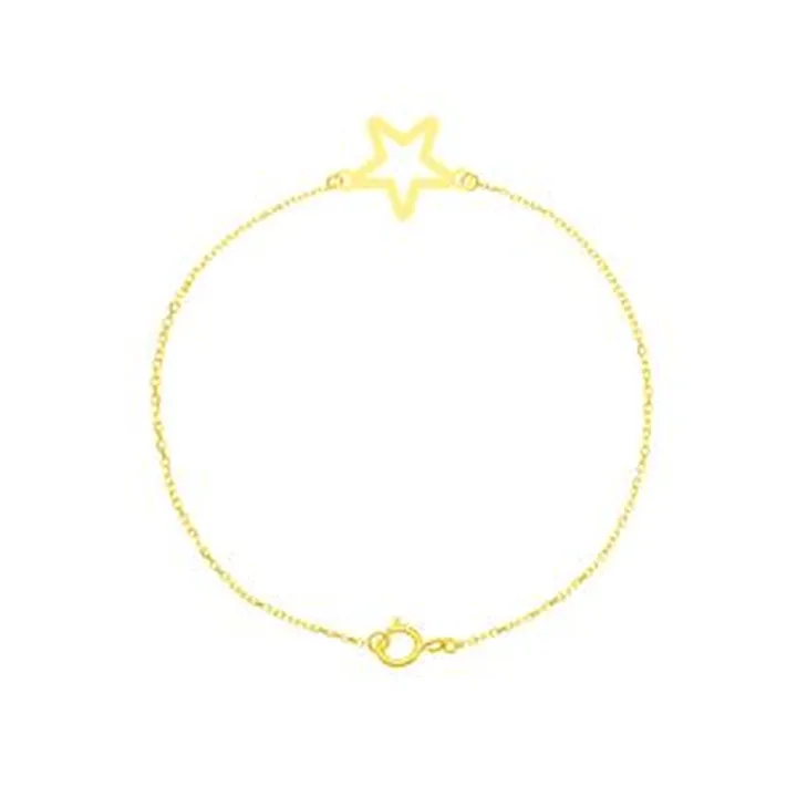 پابند طلا 18 عیار زنانه ترابی گالری مدل ستاره GAN018