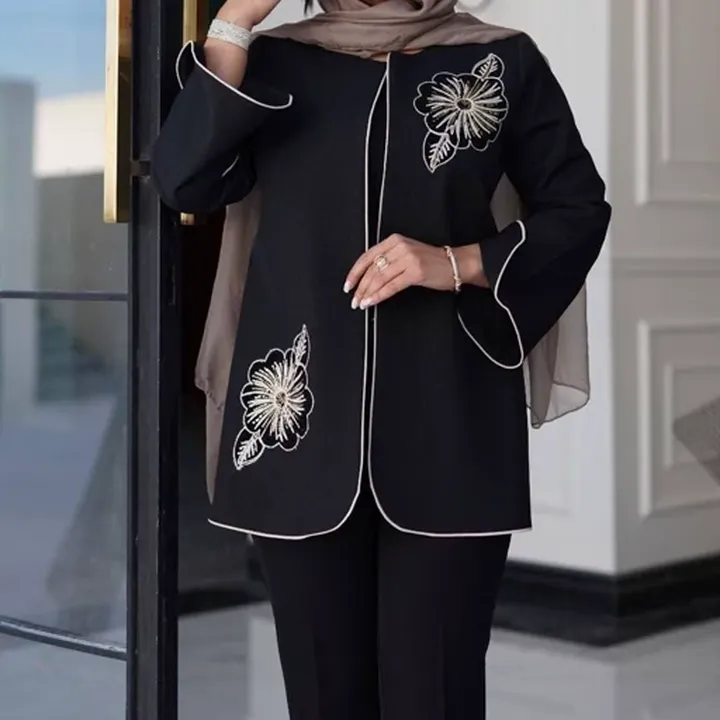 کت مزونی نیکا جنس مازراتی با خرجکار گلدوزی شده 