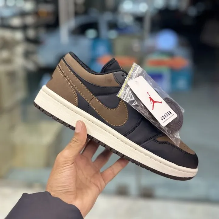 Air jordan 1 low مشکی قهوه ای کد(1072)