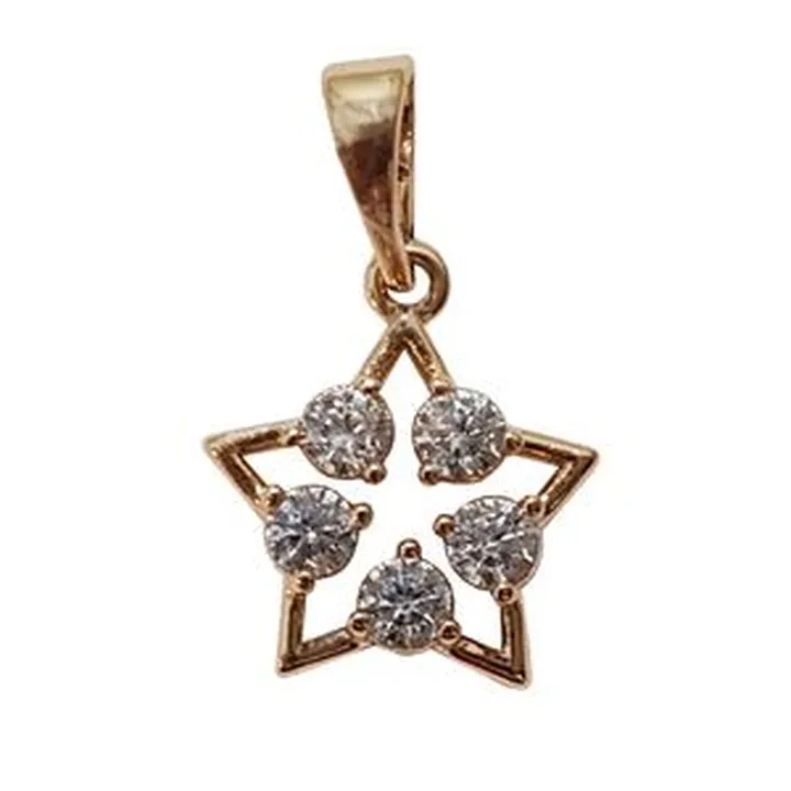 آویز گردنبند زنانه ژوپینگ مدل ستاره نگینی 3496