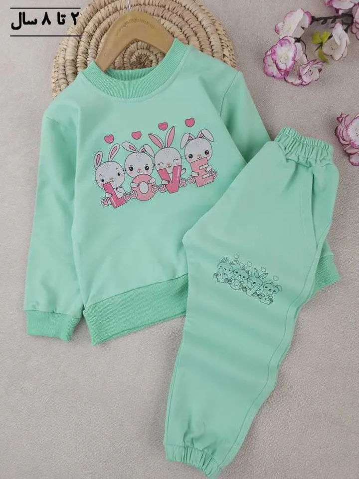 بلوز و شلوار دخترانه خرگوش قلبی