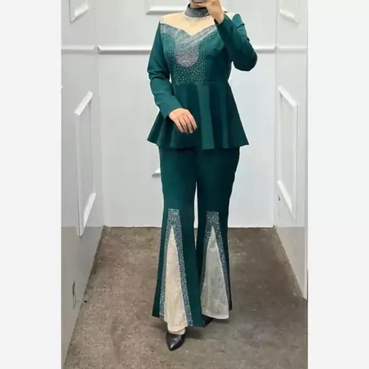 شومیز شلوار مجلسی زنانه مازراتی نگین کاری