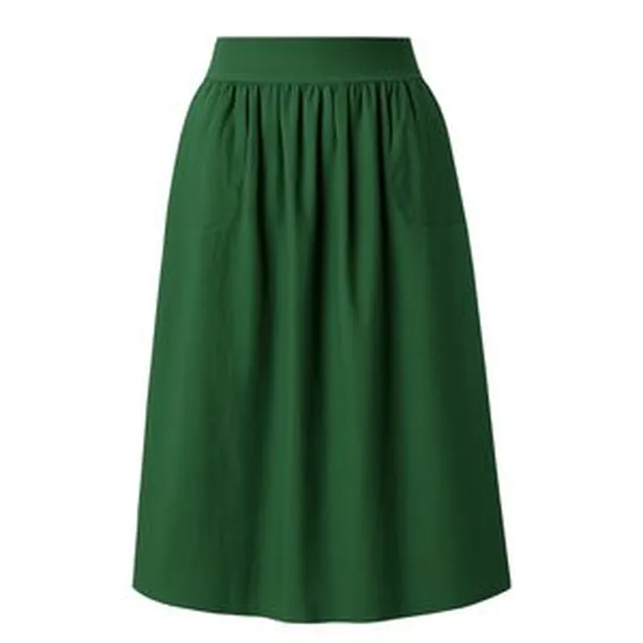 دامن چین‌دار زنانه مدل لنین دو جیب