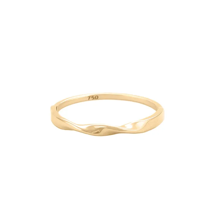 انگشتر طلا 18 عیار زنانه بان گالری مدل نوا سایز 53