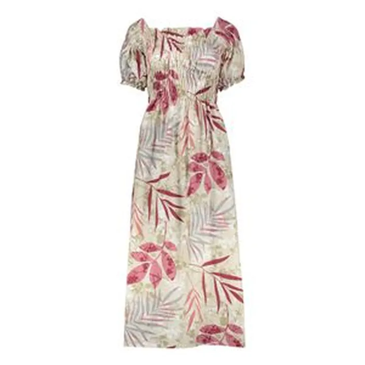 پیراهن ساحلی یقه خشتی زنانه ناتوسا مدل NT812-13