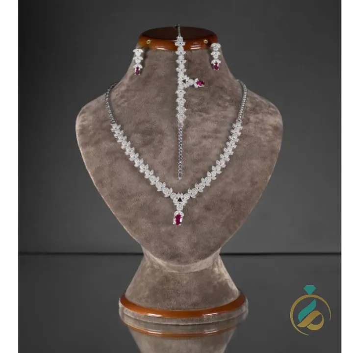 سرویس طلا سفید سواروسکی کامل