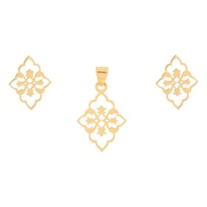 نیم ست طلا 18 عیار زنانه زرمان مدل MS0326