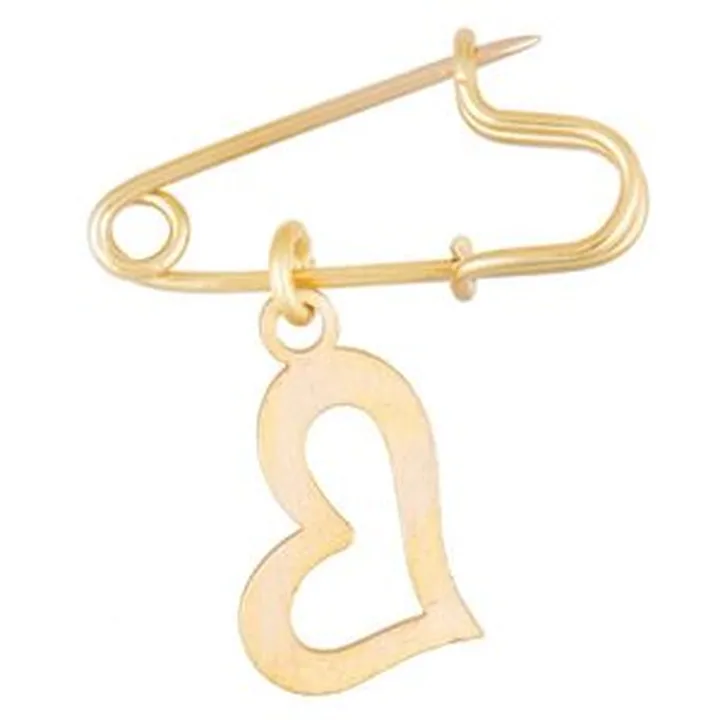 سنجاق سینه طلا 18 عیار زنانه نیکان گلد مدل قلب