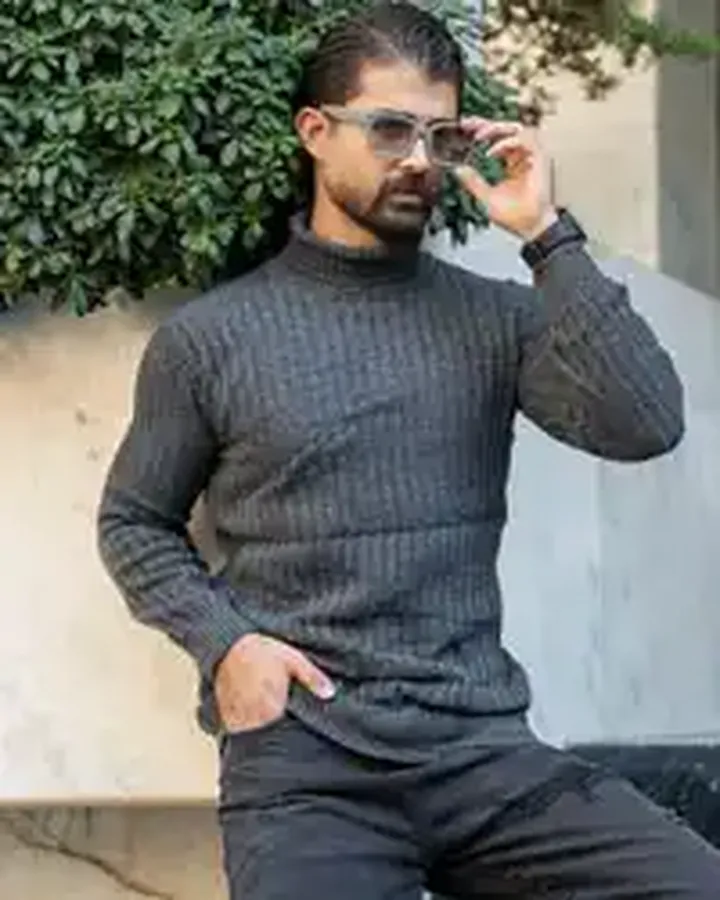 بافت مردانه یقه اسکی مدل Arban