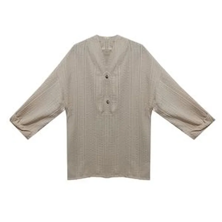 تونیک آستین سه ربع زنانه مدل mk-1 رنگ کرم