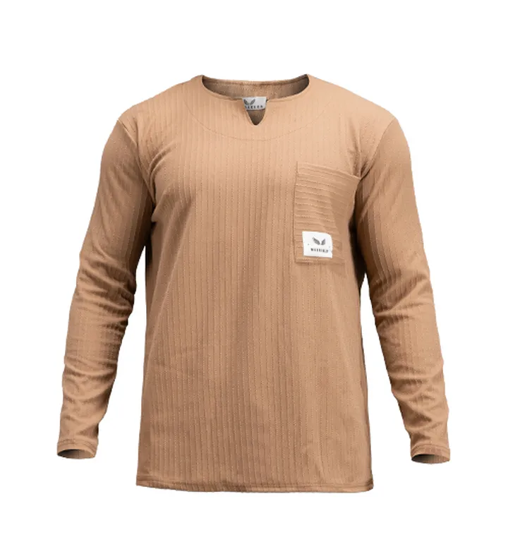 بلوز یقه کوبایی مردانه مراکشی طرح دار