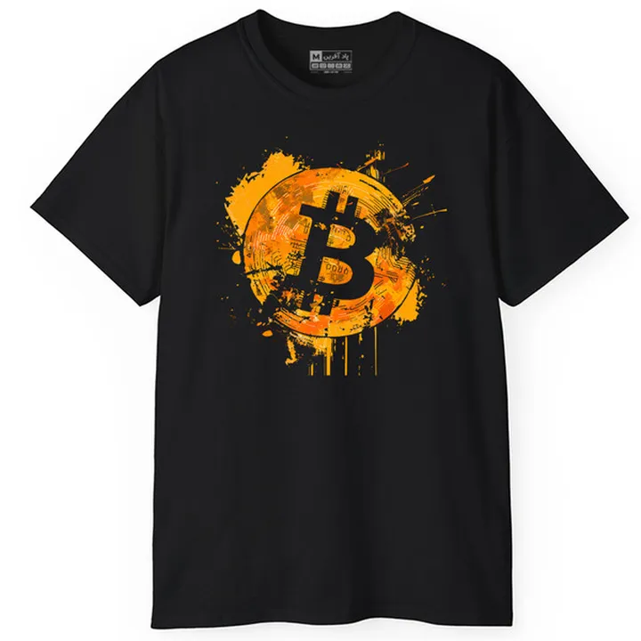 تی شرت آستین کوتاه مردانه پاد آفرین مدل کریپتو طرح...