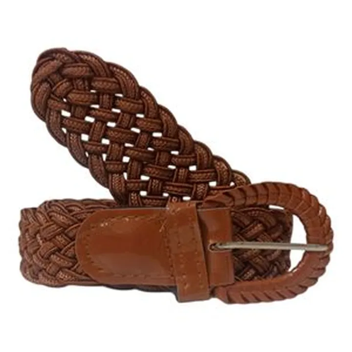 کمربند زنانه مدل بافت درشت رنگ شکلاتی روشن