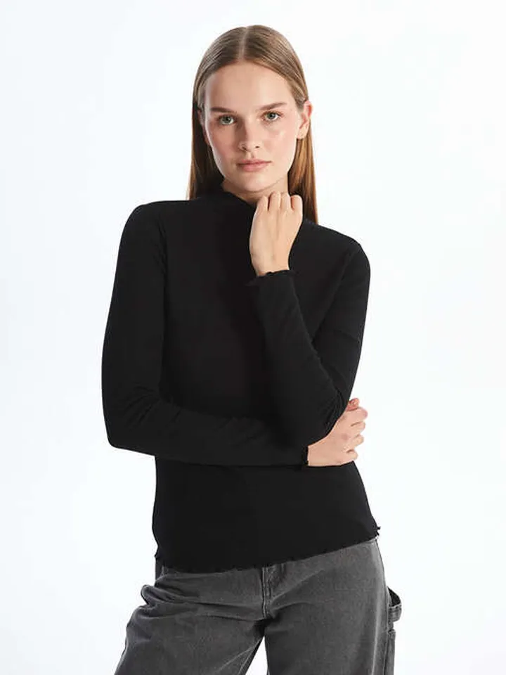 تی شرت آستین بلند زنانه ال سی وایکیکی