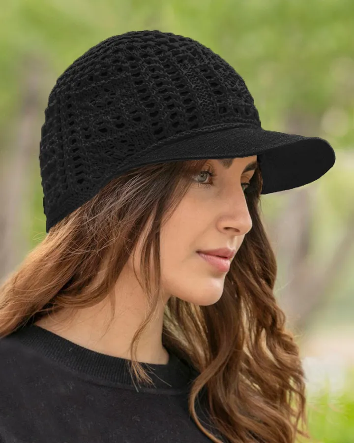 کلاه مکرومه نقاب دار 30210 – مشکی