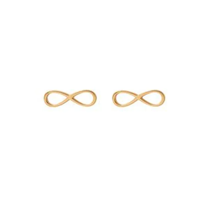 گوشواره طلا 18 عیار زنانه پولک مدل بینهایت