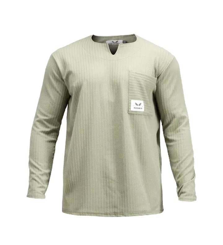 بلوز یقه کوبایی مردانه مراکشی طرح دار