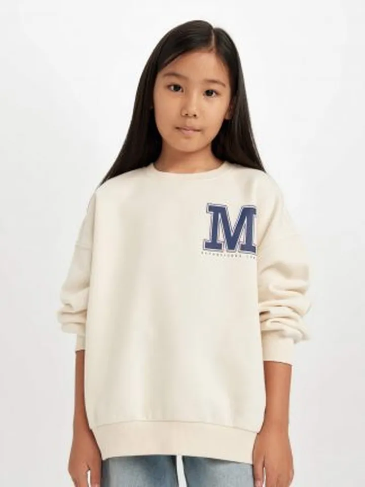 سویشرت دخترانه بژ دفکتو