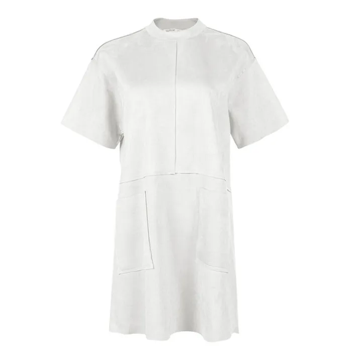 پیراهن یقه گرد زنانه سرژه مدل 206421 رنگ سفید