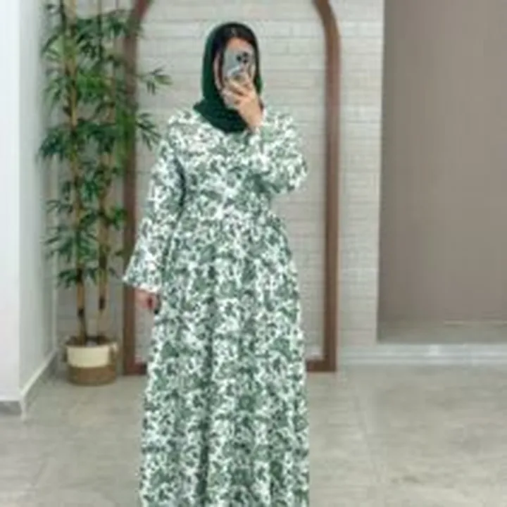 پیراهن گلستان سبز