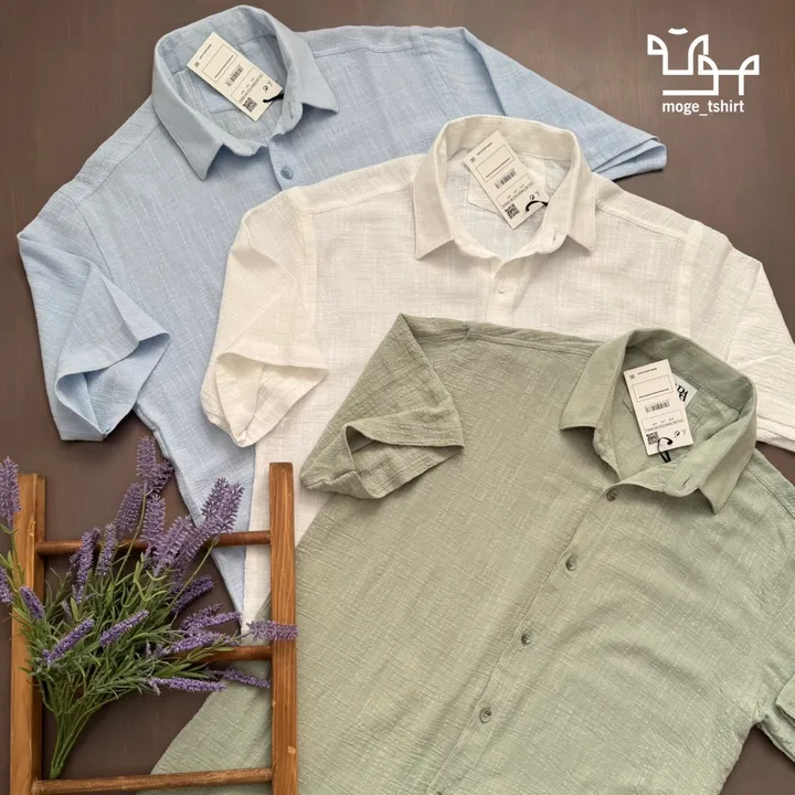 پیراهن لینن طرح دار