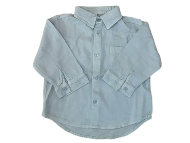 پیراهن کتان نوزاد و کودک پسرانه رنگ آبی روشن