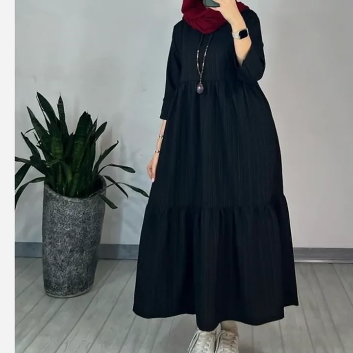 پیراهن بلند زنانه کراش دلتا دوسایزی تا52