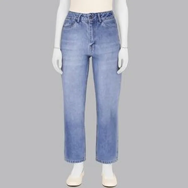 شلوار جین زنانه آر اِن اِس مدل 11042245 رنگ آبی روشن