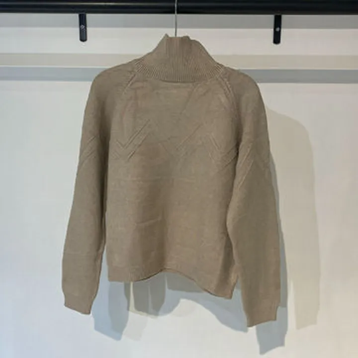 بافت زنانه یقه ایستاده نسکافه‌ای Fall 34