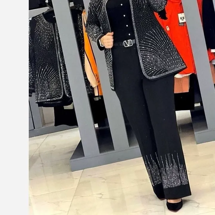 شلوار نگینی زنانه دخترانه مازراتی سه سایزی تا48