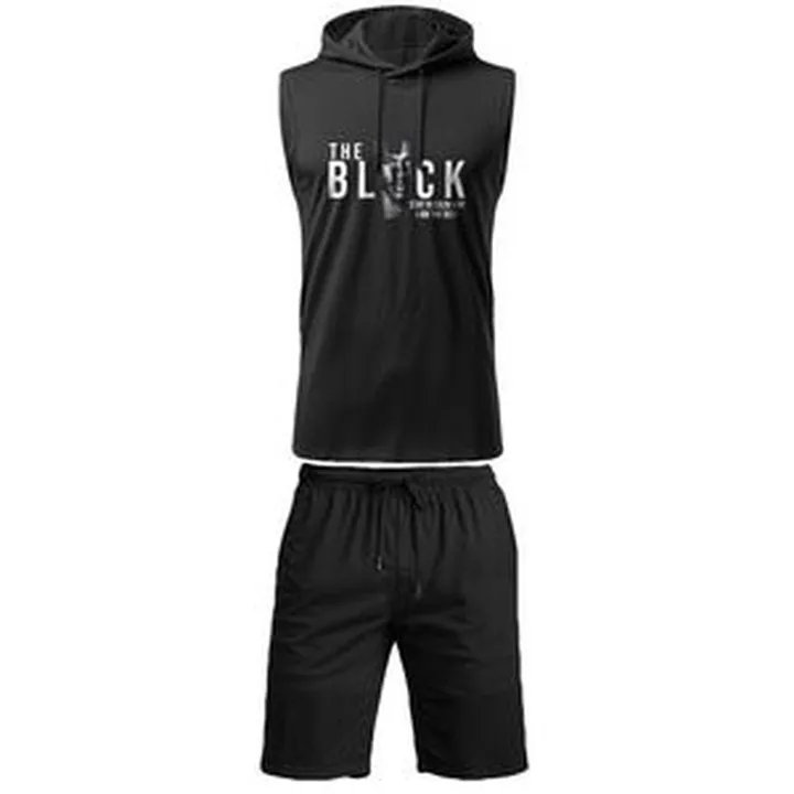 ست تاپ و شلوارک مردانه مدل 14020921a رنگ مشکی