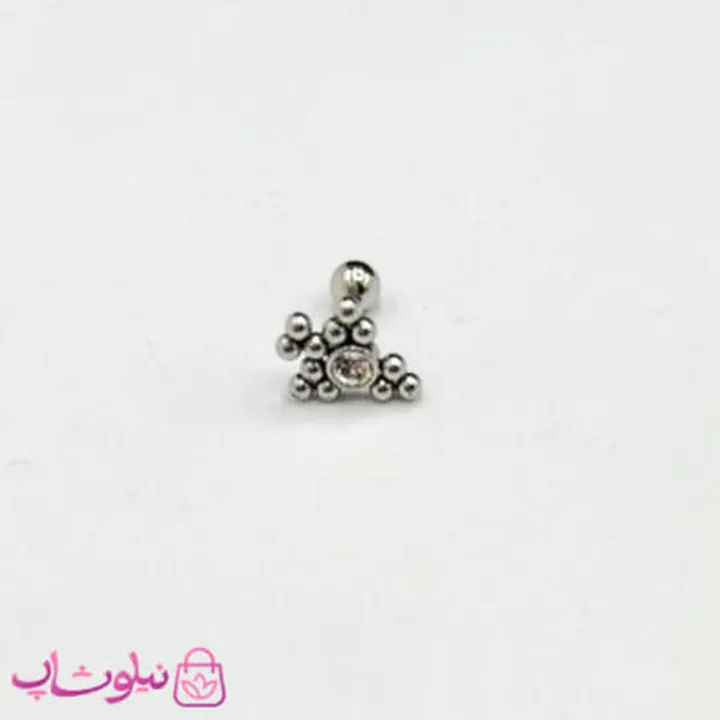 پیرسینگ گوش استیل طرحدار کد 31