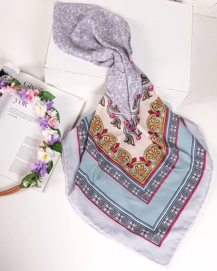 روسری نخی سیا اسکارف قواره 140 منگوله دار شیک جدید