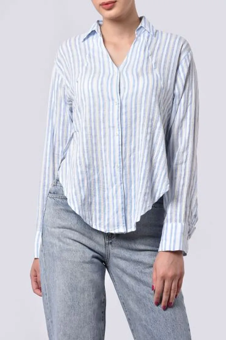 شومیز آستین بلند راه راه