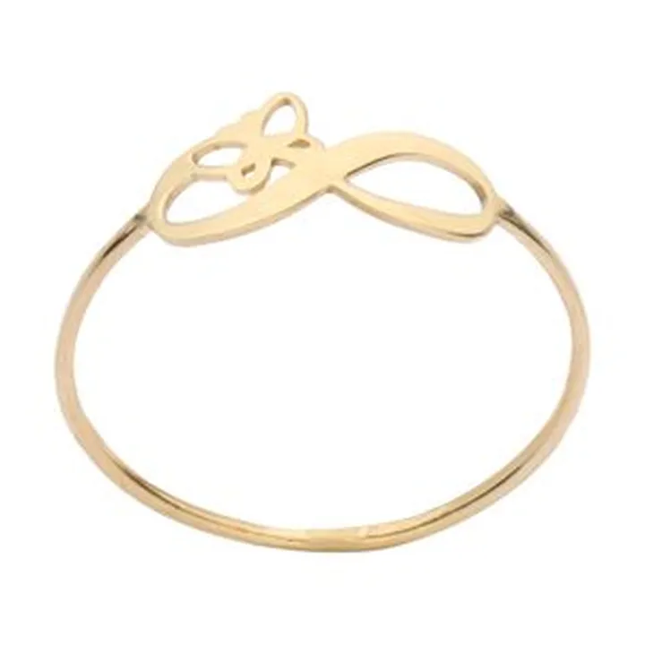 انگشتر طلا 18 عیار زنانه مایا ماهک مدل بینهایت و پروانه MR0880 سایز 55