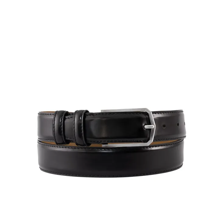 کمربند مردانه مدل m118 مشکی براش اف