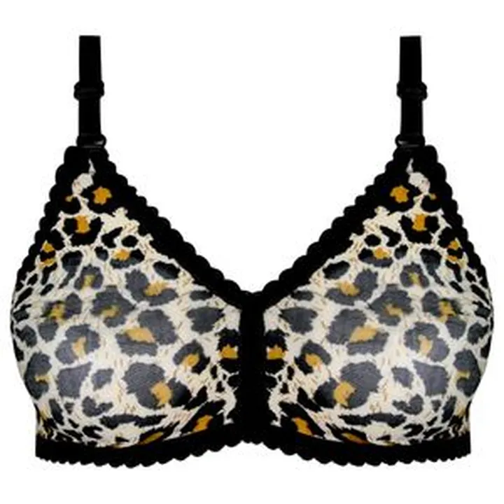 سوتین زنانه ماییلدا مدل پرسی پلنگی بدون فنر کد 5046