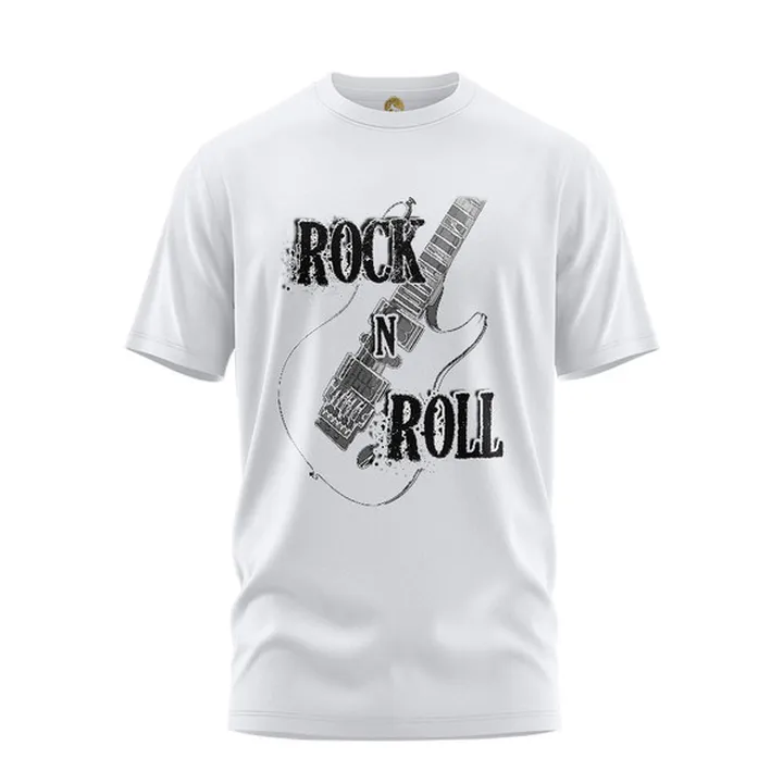 تی شرت آستین کوتاه مردانه هومرو مدل TW290 طرح Rock...