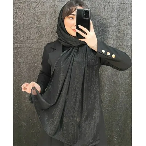 شال مجلسی حریر لمه کریشه کد ana2265 آنالیا اسکارف با ارسال رایگان