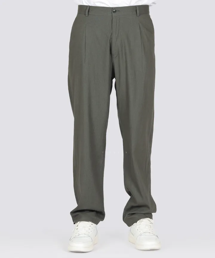 شلوار لینن بگ مردانه پیله دار 4937