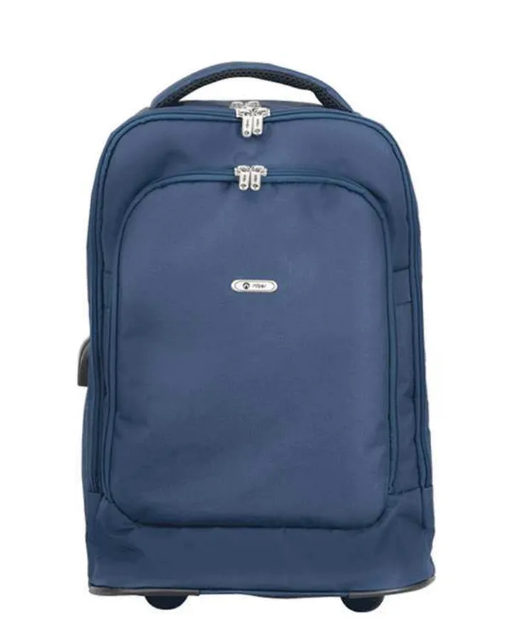 کوله پشتی مسافرتی چرخدار با دسته ترولی سرمه ای نیلپر توریستر Nilper tourister مدل مایان کد NTLB113smp-blu