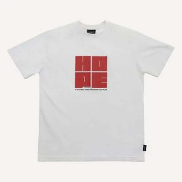 تیشرت اورسایز سفید مدل HOPE | کیامورس
