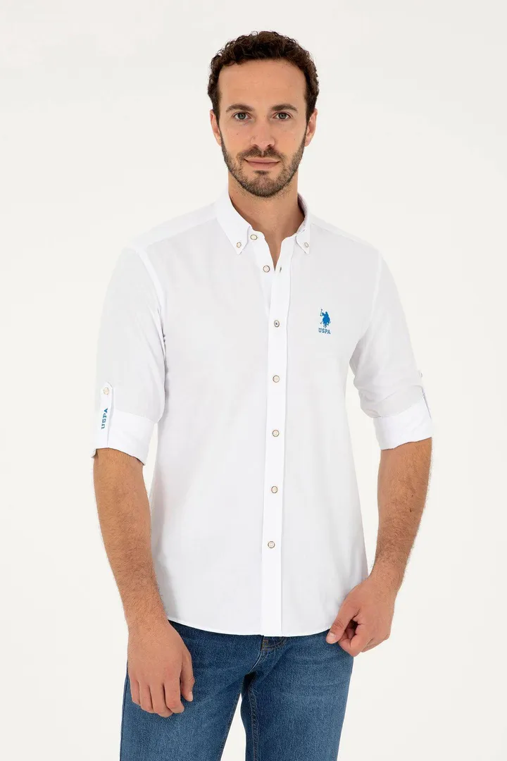 <span class="text-styled__StyledSpan-sc-d280c10c-1 dvOaRP">U.S. Polo Assn.< span>پیراهن آستین بلند مردانه سفید 50288654-vr049