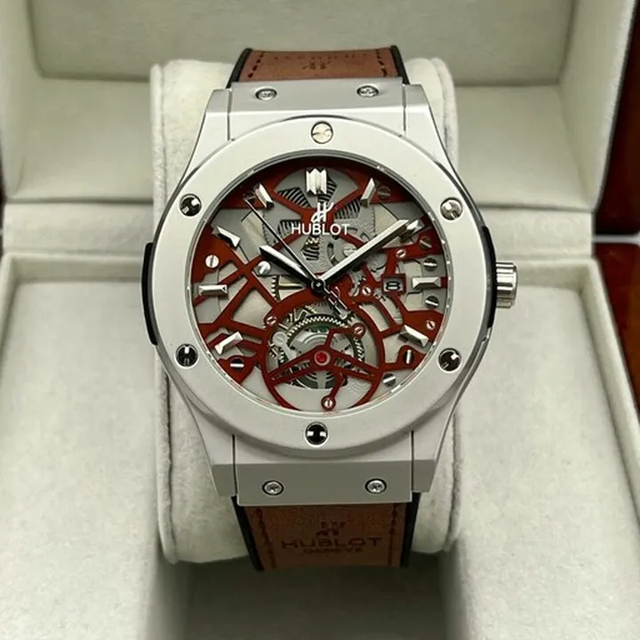 ساعت مچی مردانه قفل کلیپسی مارک دار هابلوت کیفیت بالا Hublot