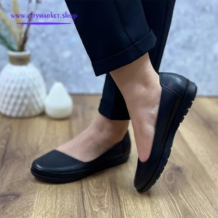 کفش چرم راحتی طبی زنانه مدل b146