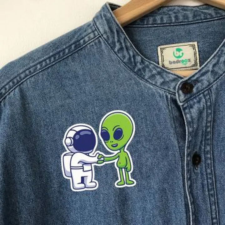 پچ حرارتی  alien and spaceman