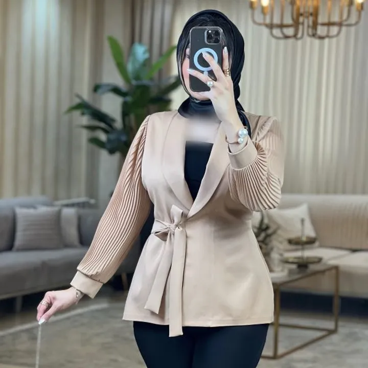 کت استین پلیسه مهرانا