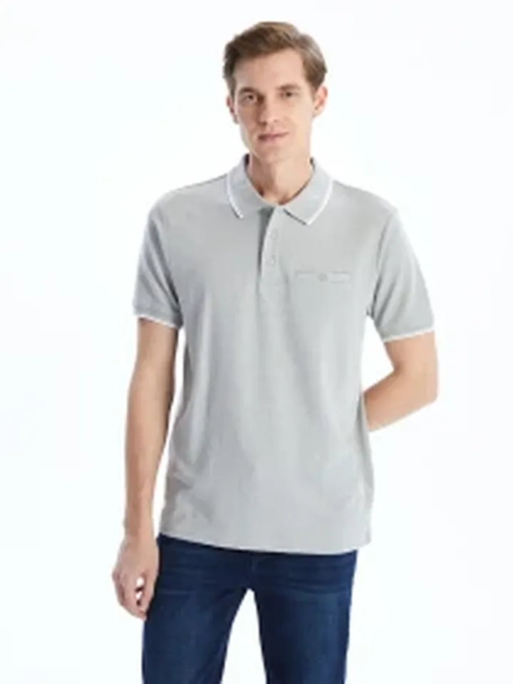 تی شرت یقه دار مردانه 27269 مارک LC WALKIKI