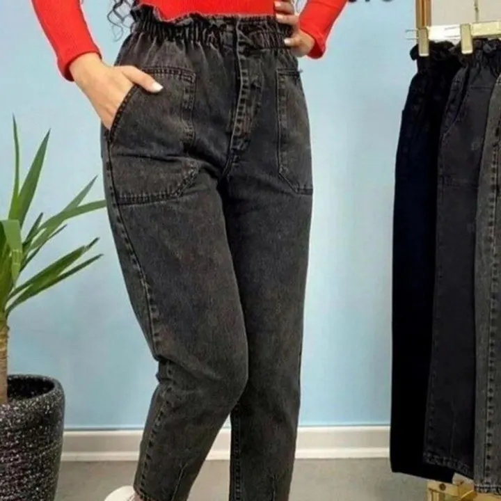 شلوار مام شلوار جین نیل کاغذی شلوار زنانه 